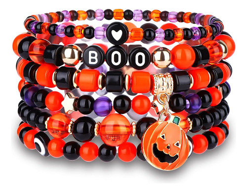 Cealxheny Pulseras Con Cuentas De Halloween Para Mujeres Y N