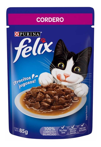 Felix Alimento Para Gato Cordero Salsa 85gr