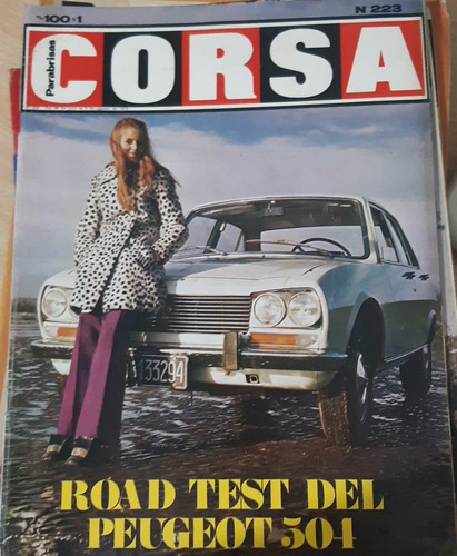 Revista Corsa Parabrisas 223 Agosto 1970 Para Colección