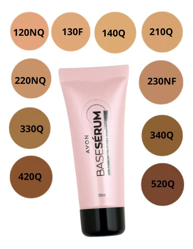 Avon Base Sérum Fps30 30ml - Cobertura Leve A Média Tom 340q