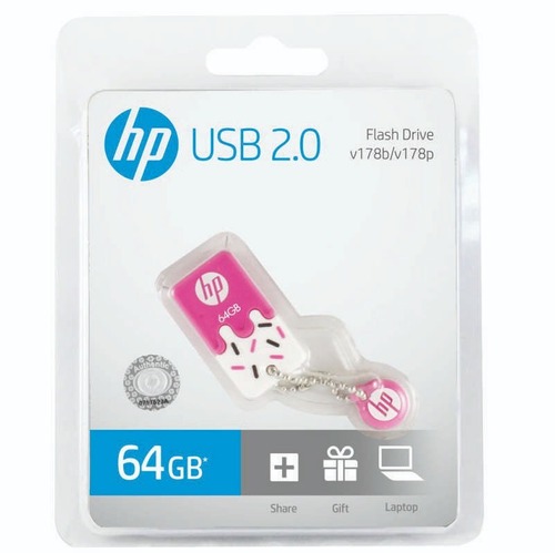 Memoria Usb 2.0 64gb Hp Flash Drive V178p Purpura