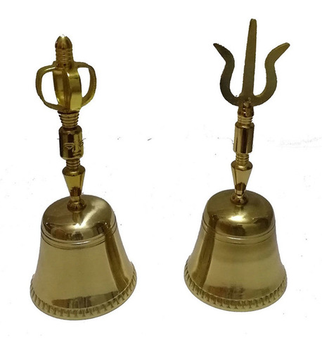 Imagen 3 de 8 de 1pc Cobre Campana De La Mesa De La Campana De La Mano De La