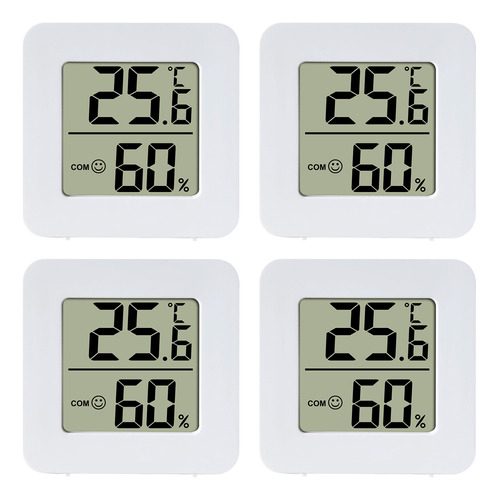 Mini Higrom Digital De Temperatura Y Humedad De 4 Piezas