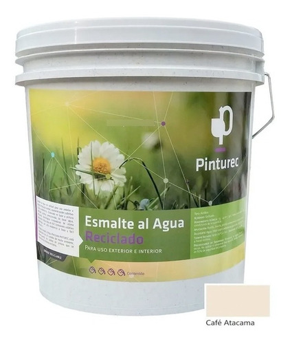 Esmalte Al Agua Reciclado Pinturec Café Atacama 4 Galones