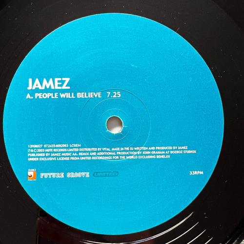 Jamez - People Will Believe (tapa Blanca) Vinilo Europe Nm