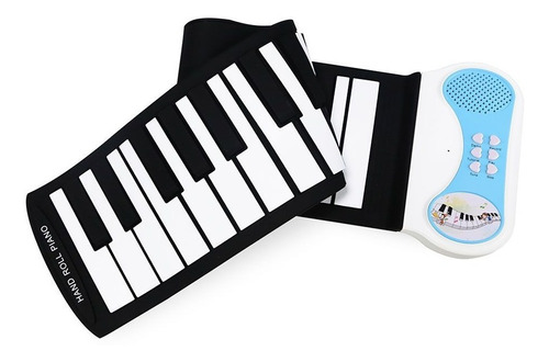 Teclado Piano Silicone Flexível Eletrônico Musical Digital