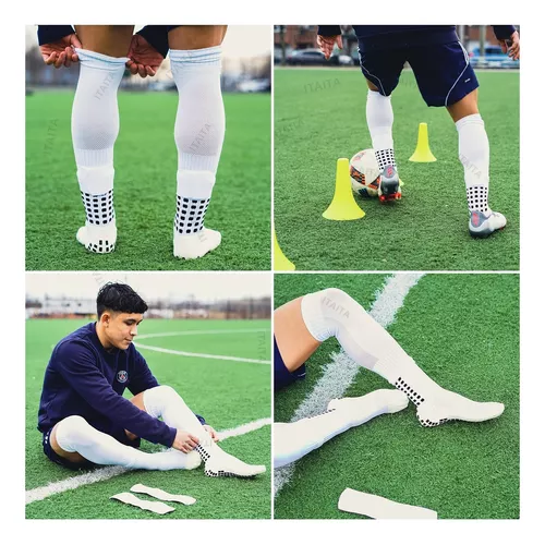 Calcetines deportivos antideslizantes hasta la rodilla para hombre y mujer,  medias atléticas para correr, entrenamiento, fútbol