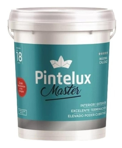 Pintura Pintelux Master Superlavable Antibacterial  - 18 Lts