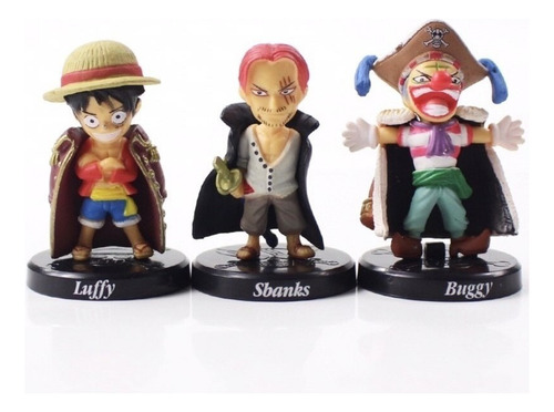 Kit 12 Bonecos Action Figure One Piece Luffy Kuro Enel Krieg