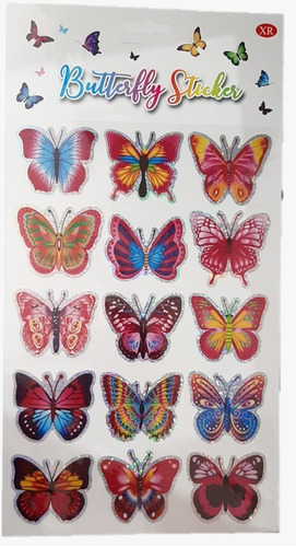 15 Mariposas Decorativas 3d Papel Adhesivo Pared