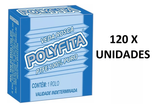 120 X Unidades Veda Rosca - 12mmx10m - Polyfita Envio Ja
