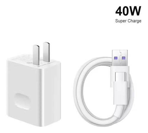 Cargador Huawei Super Turbo 40w tipo C sellado original