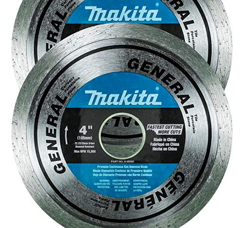 Makita 2 Discos Diamante Continuos - 4puLG - Corte Preciso