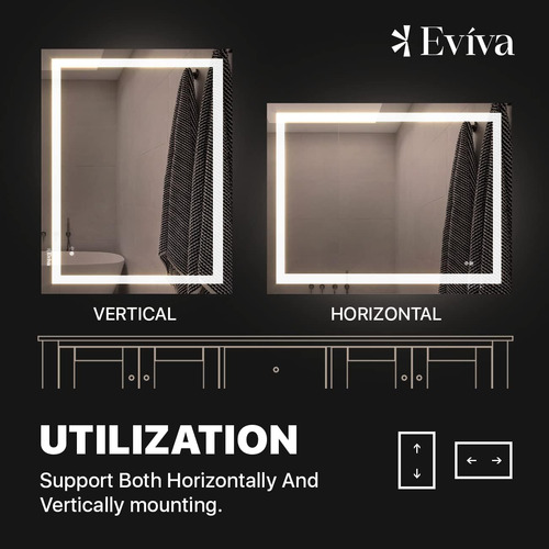 Eviva Espejo De Baño Led Con Luces, Espejos De Baño