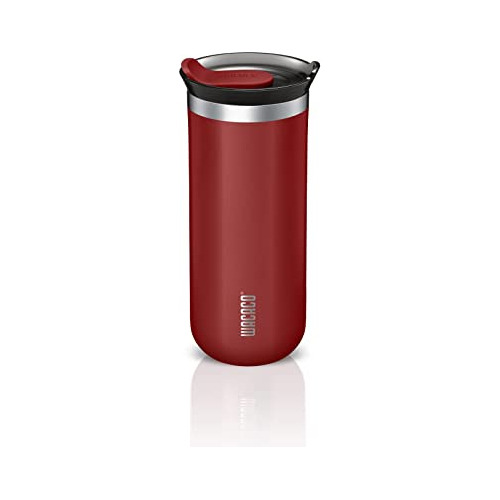 Taza Termo Caf 15 Oz, Acero Inoxidable, Rojo Carmn