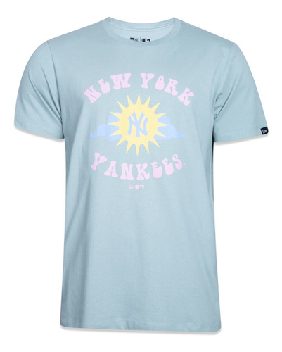 Camiseta New Era  Retro Soudtrack Sunrise New York Yankees
