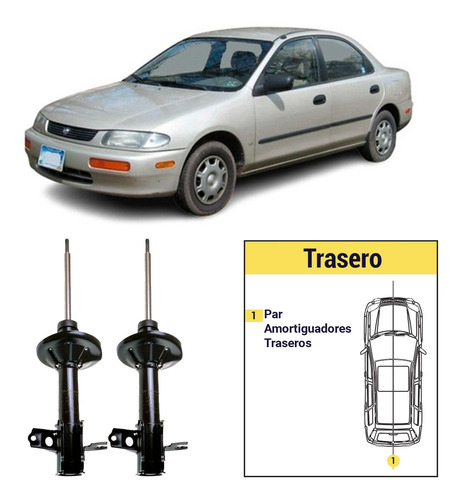 Par Amortiguadores Traseros Mazda Artis 1994/1998