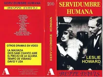 Comprar Servidumbre Humana Vhs Leslie Howard Bette Davis Vhs Nuevo