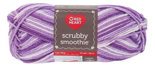 Hilaza Algodón Multicolor Scrubby Smoothie Red Heart Coats Color Purple Tones 02156