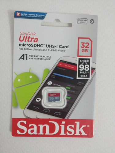 Micro Sd Sandisk Ultra 32gb Clase 10 98mbs Envio Gratis