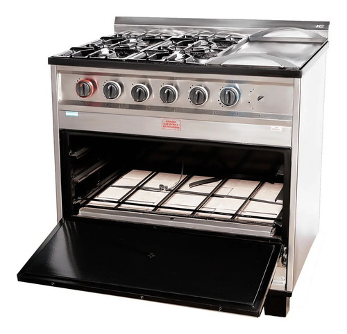 Imagen 2 de 2 de Cocina Industrial Tecnocalor 87 Cm 4 Hornallas + Plancha