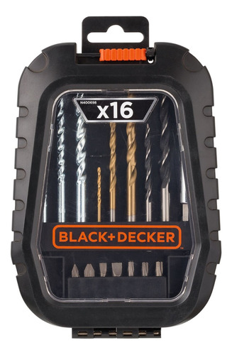 Taladro Atornillador 3/8 20v + Set 16 Piezas Black&decker