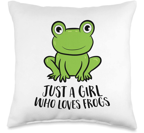Girl I Just  Ly Like Funny Frog Lovers  Cojín, 16 X 16...