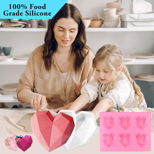Moldes De Silicona Con Forma De Corazon Para Dulces Amor