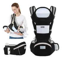 Comprar Porta Bebés Canguro Negro Aixintu Con Asiento Resistente
