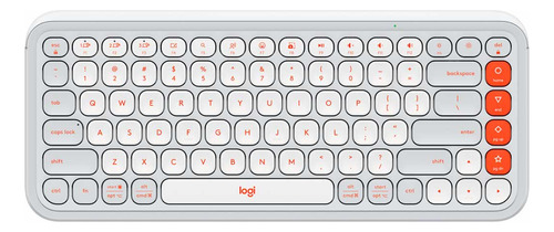 Teclado Logitech + Mouse Pop Icon Bluetooth Sp Copilot White