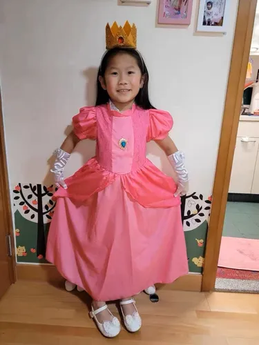 Vestido De Disfraz Princesa Peach Super Mario Bros Vestido