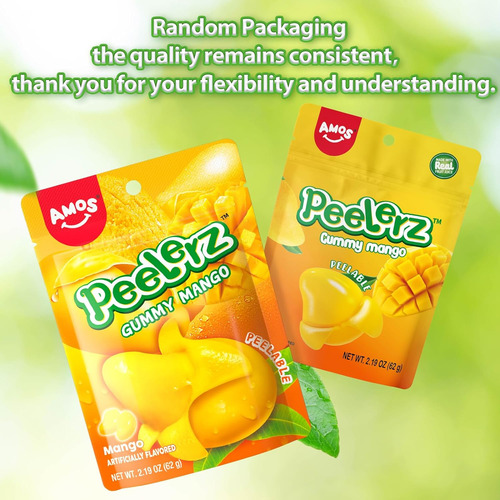Amos Peelable Mango Candy, Peelerz Gummy Mango Peeling Candy