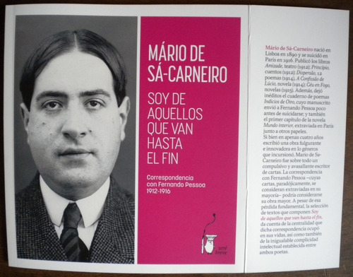 Mário De Sá-carneiro / Soy De Aquellos Que Van Hasta El Fin