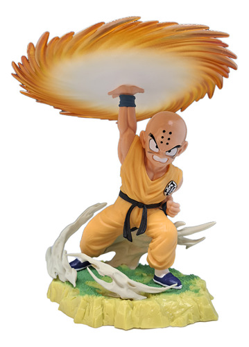 Figura Dragon Ball Krilin Kienzan Ataque Anime Base Pvc