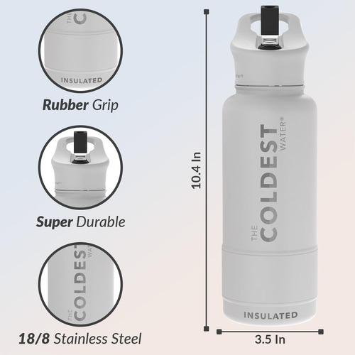Botella De Agua Deportiva The Coldest Water Acero Inoxidab