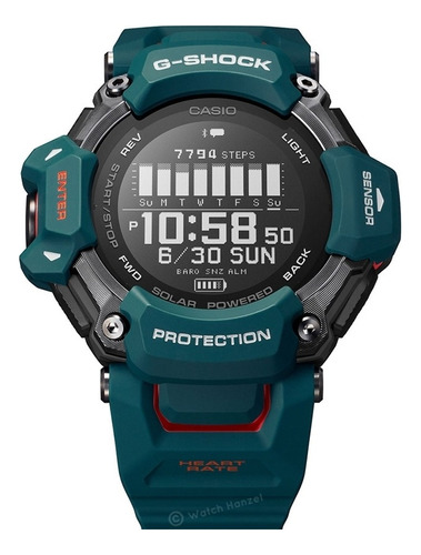 Casio G-shock Gbd-h2000-2 Solar Gps Frecuencia Cardíaca 