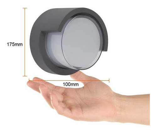 Imagen 5 de 6 de Luminaria Pared Exterior, Gris 15w, Luz Cálida Tecnolite