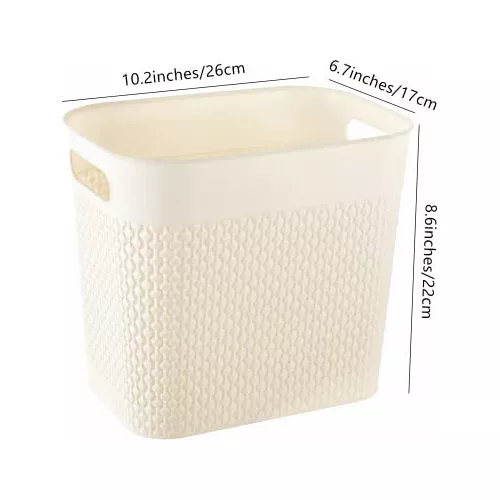 QPB Cubo de basura pequeño de plástico delgado con asas integradas, cubo de basura  estrecho para baño, lavandería, oficina en casa (gris) – Yaxa Colombia