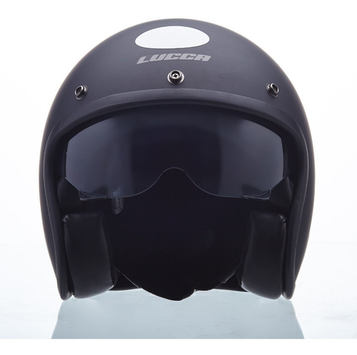 Capacete Lucca Custom Old School Matt Black - Full