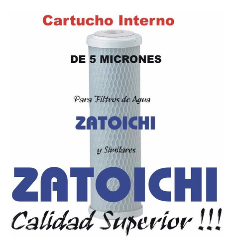 Imagen 9 de 10 de Combo 2 Repuestos P/filtro De Agua Zatoichi/similar 5 Micron