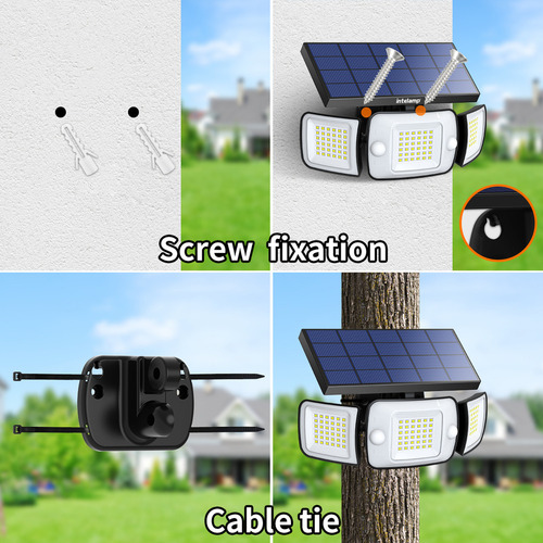Paquete De 2 Lámparas Solares Sensor De Movimiento 3 Modos
