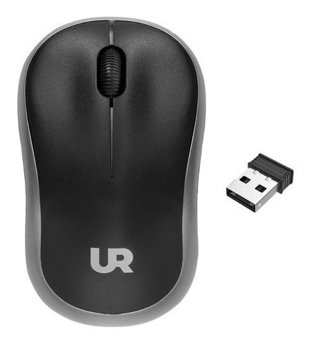 Mouse Inalambrico Urbano Raton Ergonomico Usb Portatil Negro