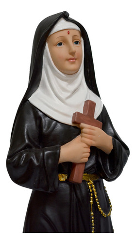 Imagem Santa Rita De Cássia Mod Romano 60cm Resina Cor Preto/branco