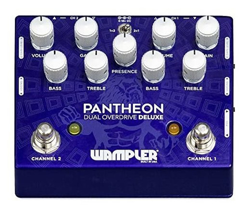 Pedal Wampler Pantheon Deluxe Dual Overdrive Con Midi, Azul