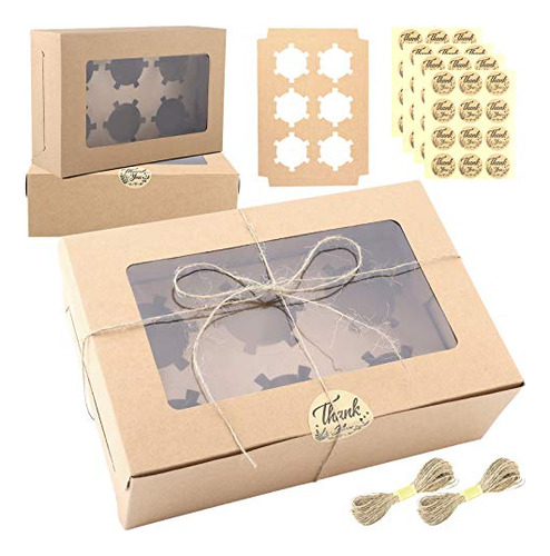 Paquete De 30 Cajas Navideñas Para Cupcakes Ruisita De Papel