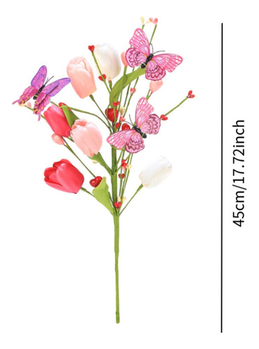 Flores Artificiales Tulipanes Adornos Florales 1 Pieza