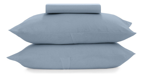Altenburg jogo de cama malha simples 100% algodão king cor Azul