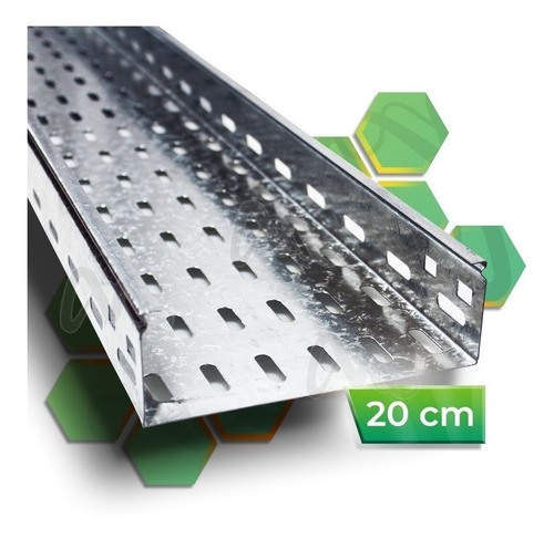 Imagen 5 de 10 de Bandeja Portacables Perforada 20cm 200 Mm Galvanizada X3 Mts