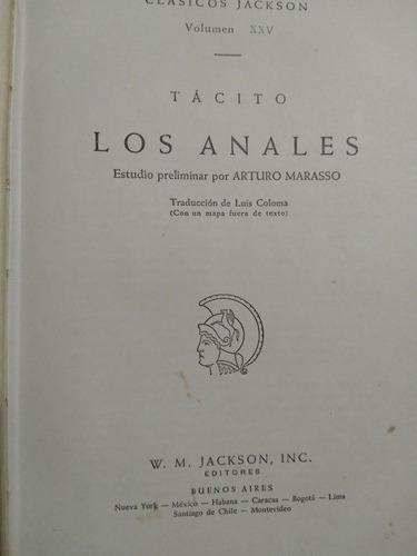 Los Anales: Tácito - Clásicos Jackson Tomo 25