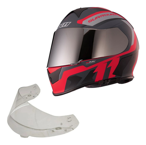 Capacete X11 Revo Sv Preto Cinza Com Óculos Interno Fume